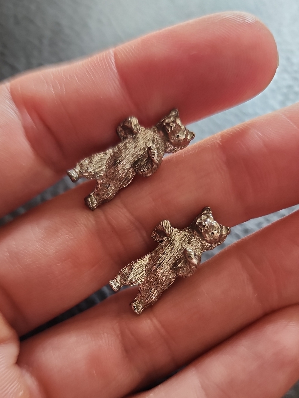 VTG Emmons Silver Bear Cufflinks
